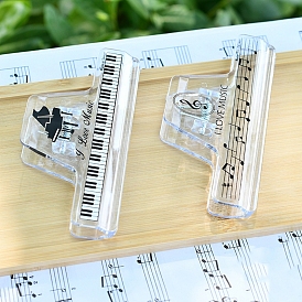 Clip de livre de musique en plastique transparent, titulaire d'une page de musique