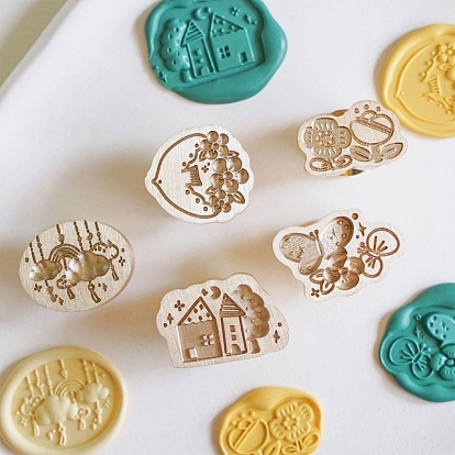 Золотая восковая печать, латунная головка штампа, с деревянной ручкой (цвет случайный), для приглашений, конверты, подарочная упаковка