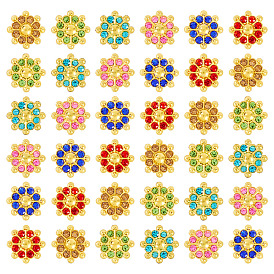 200 Кабошоны из сплава со стразами, цветок