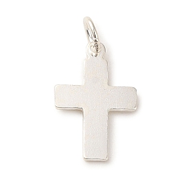 925 Sterling Silver Religion Cross Charms, with Jump Rings