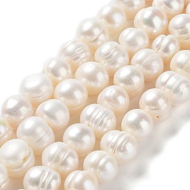 Natural Cultured Freshwater Pearl Beads Strands, Potato, Grade 2A