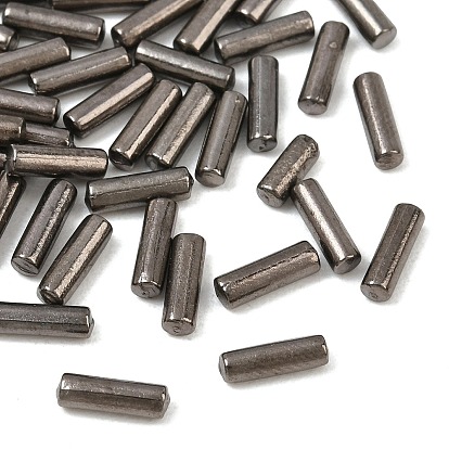 Perles acryliques opaques, plaqué gris anthracite, sans trou