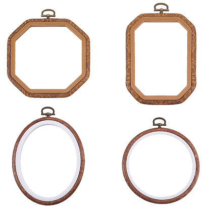 4 шт. 4 стили пластиковые пяльцы для вышивки крестом, имитация дерева, аксессуары для швейных инструментов