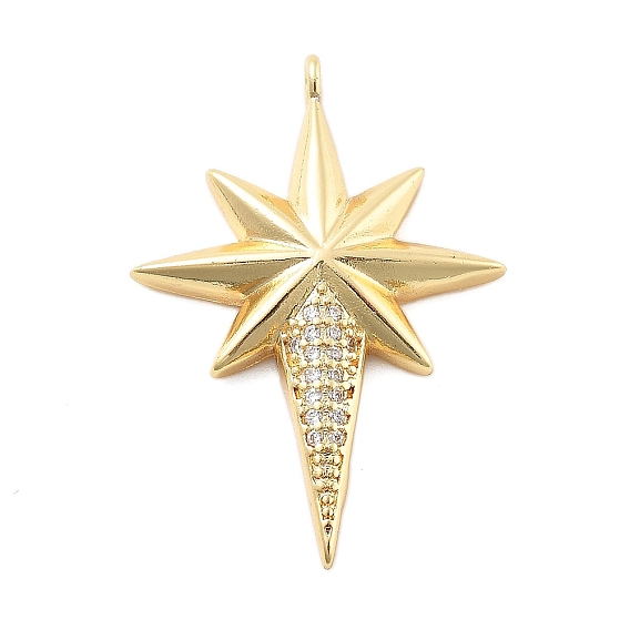Латунные микро проложить кубического циркония подвески, без кадмия, без никеля и без свинца, звезды прелести, реальный 18 k позолоченный