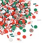 Christmas Handmade Polymer Clay Cabochons, Mixed Shapes