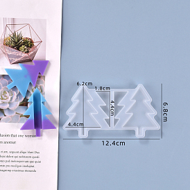 Christmas Tree Straw Topper Silicone Molds Decoration, Straw Attachments Epoxy Resin Casting Molds, For DIY Craft Making Supplies