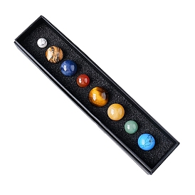 Natural & Synthetic Gemstones Solar System Model Kits, Chakra Reiki Healing 8 Planets Balls