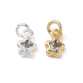 Латунные микропаве прозрачные кубические циркониевые подвески, двухслойные подвески в виде звезд