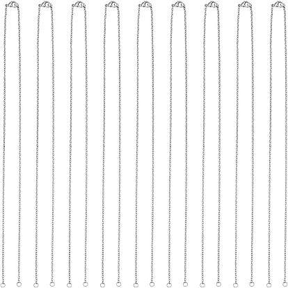 Наполовину готовые 304 ожерелья из нержавеющей стали с цепочкой, с карабин-лобстерами , для изготовления ожерелья с соединителем