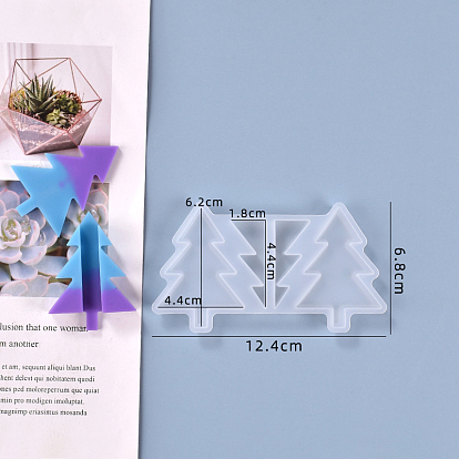 Christmas Tree Straw Topper Silicone Molds Decoration, Straw Attachments Epoxy Resin Casting Molds, For DIY Craft Making Supplies