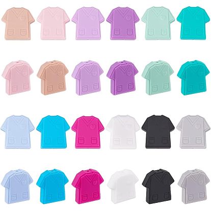 24 шт. 12 цветные экологически чистые силиконовые шарики для пищевых продуктов, мужская одежда медсестры