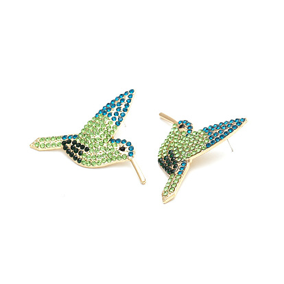 Sparkling Bird Earrings with Rhinestones - Cute, Versatile and Retro Animal Jewelry for Women