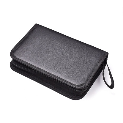 Estuche de almacenamiento con cremallera de tela oxford y cuero pu, estuche para herramientas de fabricación de joyas