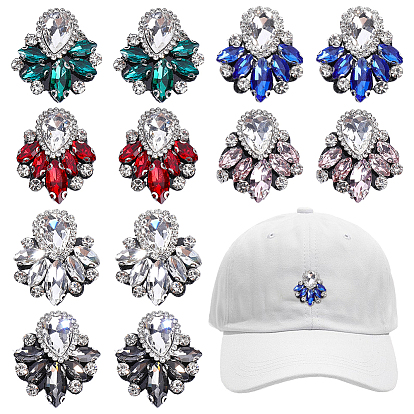 12 piezas 6 colores vidrio pedrería bordado adornos accesorios para coser, decoración artesanal de costura, lágrima