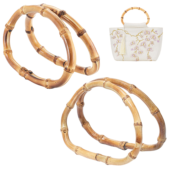 4 шт. 2 стили D-образные бамбуковые ручки для сумок