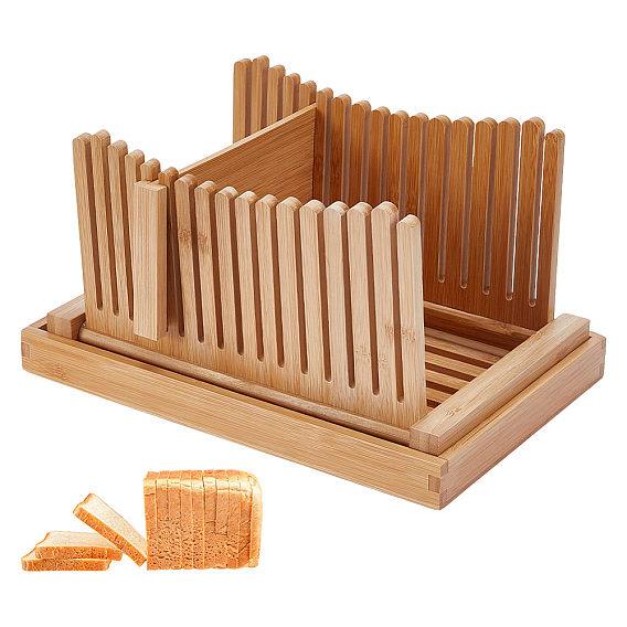 Bamboo Bread Slicer with Shredded Rack, Rectangle