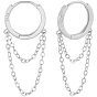 1 пара 925 серьги-кольца из стерлингового серебра, цепочка-оберег