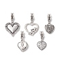 Alloy & ABS Plastic Pendant, Valentine Heart Charm