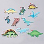 Computerized Embroidery Cloth Iron on/Sew on Patches, Costume Accessories, Appliques, for Backpacks, Clothes, Dinosaur & Sea Horse
