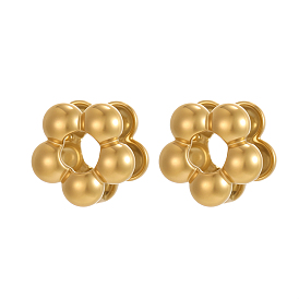 304 из нержавеющей стали серьга, цветок, долговечный, ионное покрытие (ip)