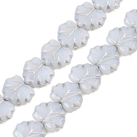 Чешские прессованные стеклянные бусины, форма листа