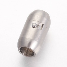 304 cierres magnéticos de tubo de bloqueo de acero inoxidable, estilo mate, oval