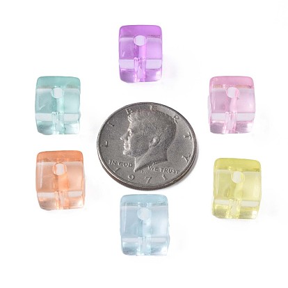 Perles acryliques transparentes, cube