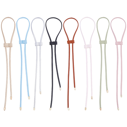 8 шт 8 цвета pu кожаный шнурок для сумки-ведра