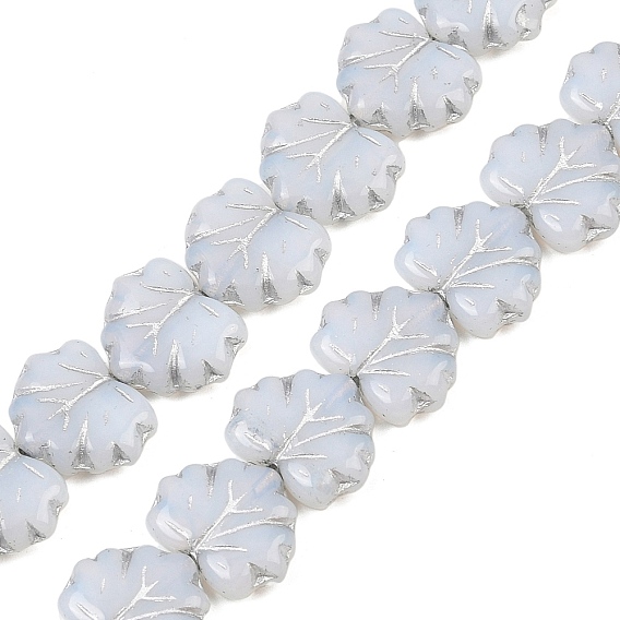 Чешские прессованные стеклянные бусины, форма листа