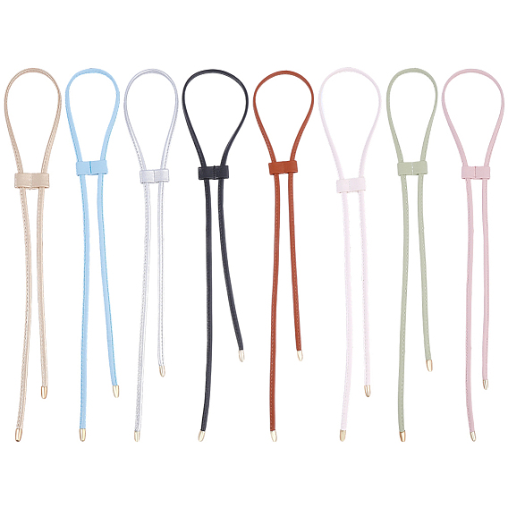 8 шт 8 цвета pu кожаный шнурок для сумки-ведра