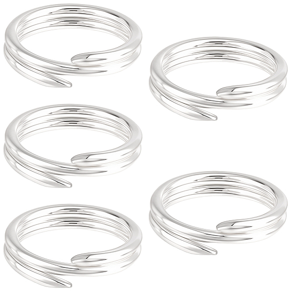 5 шт. 925 Разъемные соединительные кольца из стерлингового серебра, кольца прыжок двойной петли, круглые кольца