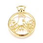 Zinc Alloy Open Back Bezel Pendants, For DIY UV Resin, Epoxy Resin, Pressed Flower Jewelry, Girl