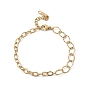 Ion Plating(IP) 304 Stainless Steel Oval Link Chain Bracelet for Women