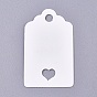 Бумажные ценники, бирки, для показа ювелирных изделий, искусства и ремесла, свадебное рождество, Прямоугольник с сердцем