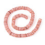 1 brins de perles de coquillages d'eau douce naturels, disque, teint, perles heishi