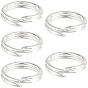 5 шт. 925 Разъемные соединительные кольца из стерлингового серебра, кольца прыжок двойной петли, круглые кольца
