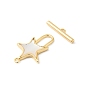 Brass Toggle Clasps, with Shell, Star