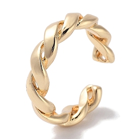 Brass Cuff Rings, Long-Lasting Plated, Twist