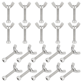 Гончарный круг глиняный бита штифт подходит, включая 20шт. м4 304 барашковые гайки из нержавеющей стали, форме бабочки, 20шт.м4 304 винты с шестигранной головкой из нержавеющей стали