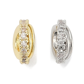 Spacer бисер латунные, долговечный, без кадмия, без никеля и без свинца, со стразами, плоско-круглые