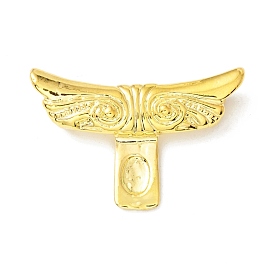 Brass Glue-on Flat Pad Bails, Wing