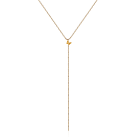 Европейский стиль нержавеющая сталь бабочка подвеска y ожерелья для женщин