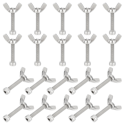 Гончарный круг глиняный бита штифт подходит, включая 20шт. м4 304 барашковые гайки из нержавеющей стали, форме бабочки, 20шт.м4 304 винты с шестигранной головкой из нержавеющей стали