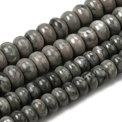 Натуральный зеленый деревянный кружевной камень бусины пряди, рондель