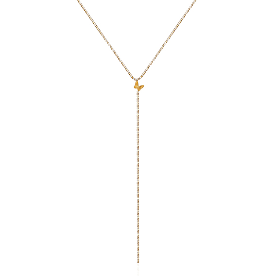 Европейский стиль нержавеющая сталь бабочка подвеска y ожерелья для женщин