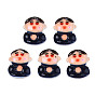Spray Painted Opaque Resin Cabochons, Boy