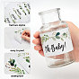 CRASPIRE 40Sheets 4 Style Water Bottle Label Stickers, Rectangle with Word Oh Baby, for Baby Shower Supplies