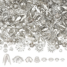 8 стили железные колпачки для бусин, цветок