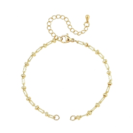 Brass with 304 Stainless Steel Bracelet Making, Rondelle
