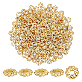 250шт. экологически чистые сплавные разделительные бусины, долговечный, без кадмия, без никеля и без свинца, цветок